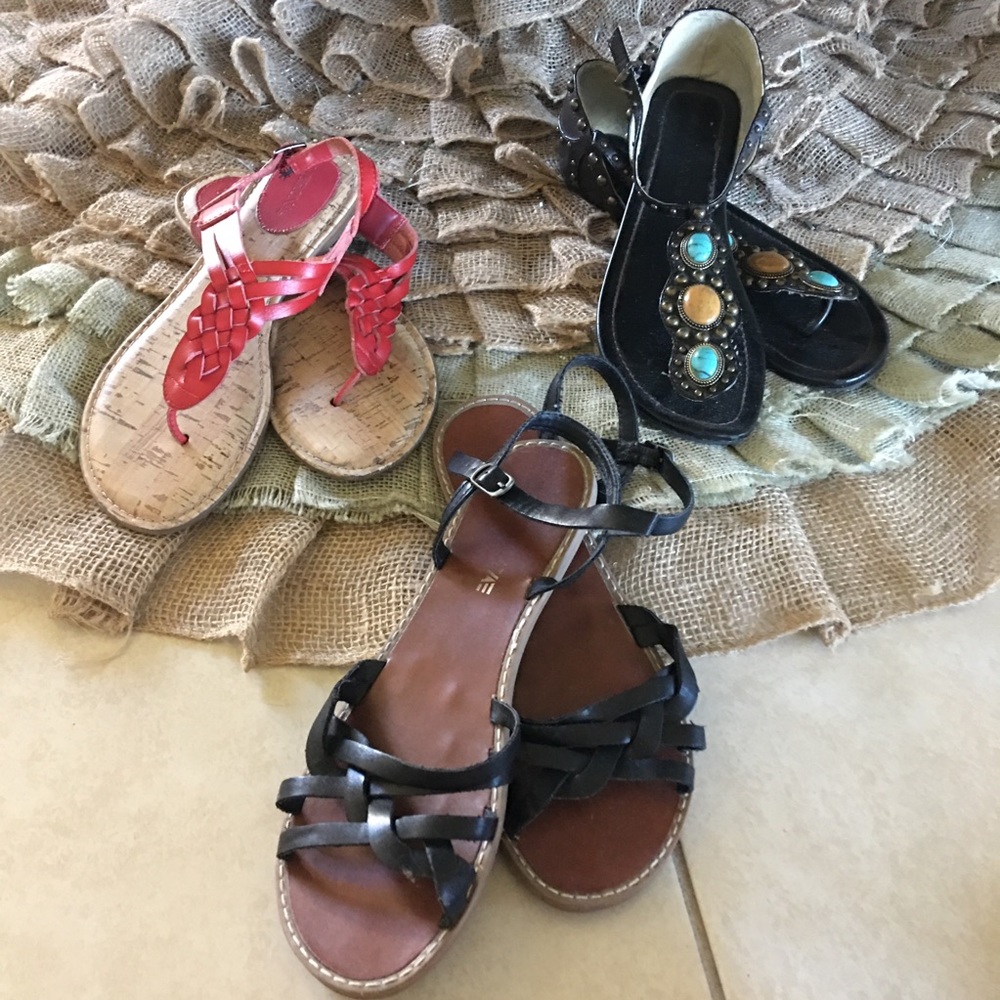 3 Pairs of Sandals